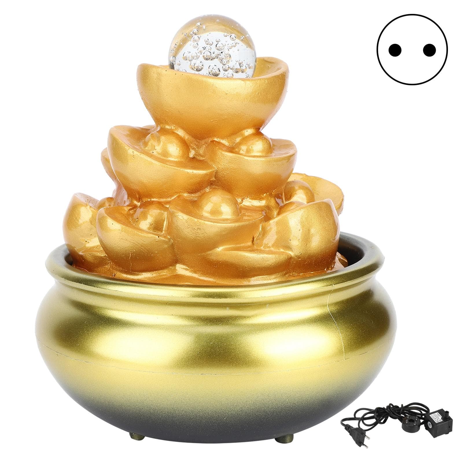LED Water Fountain Innovative Resin Waterfall Ornament Art Crafts for Home Office Landscape