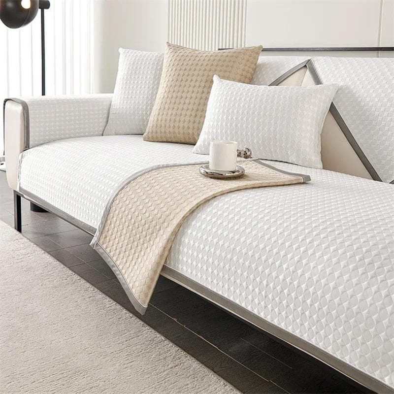 Ice Silk Sofa Cover Summer Cool Couch Covers Anti-Slip L Shape Sofa Slipcover Air Conditioning Couch Mat Furniture Protector A 70x70cm 1pc