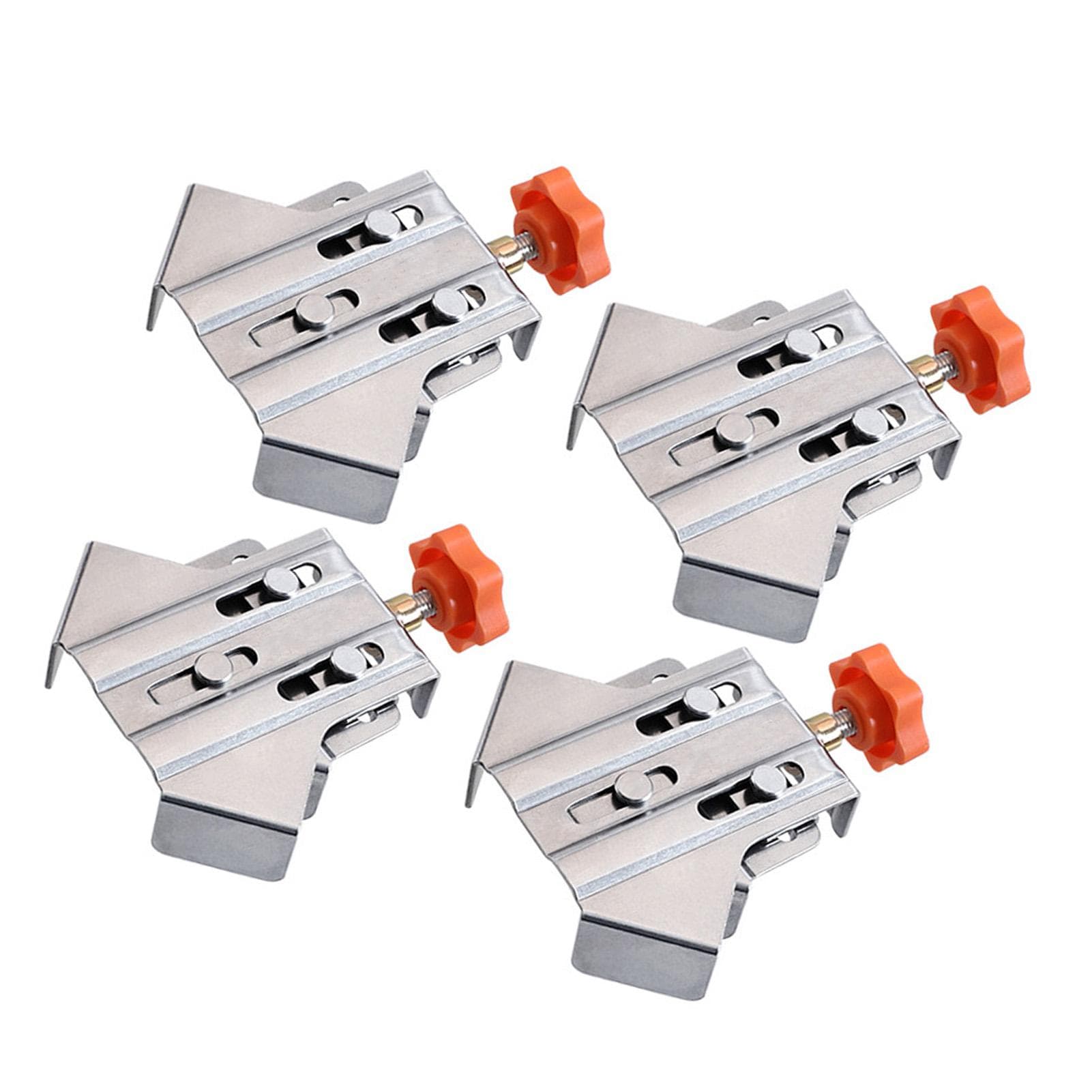 4PCS Open Right Angle Clamp 90 Degree Clip Fixer Stainless Steel Woodworking Corner Clip for DIY