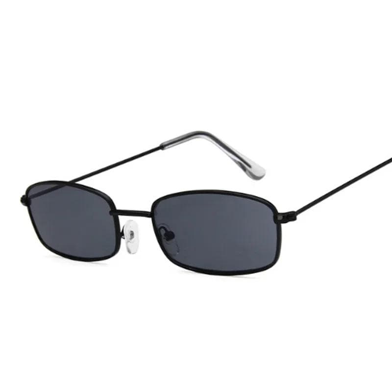 Metal Square Sunglasses Retro Vintage Small Rectangle Sun Glasses for Women Men Black Yellow Red Mirror Travel Brand Other