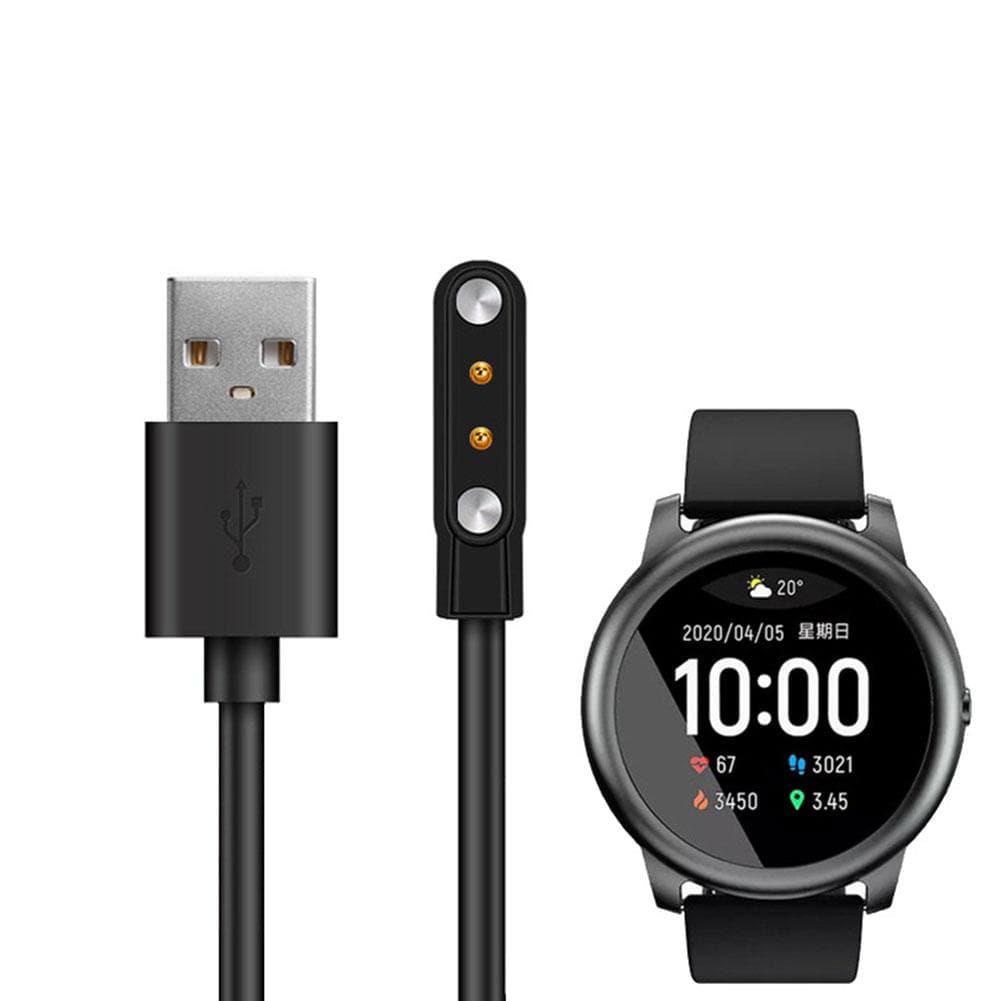 Charging Cable Compatible for Xiaomi Solar LS05 Smartwatch Replacement Charging Cable black