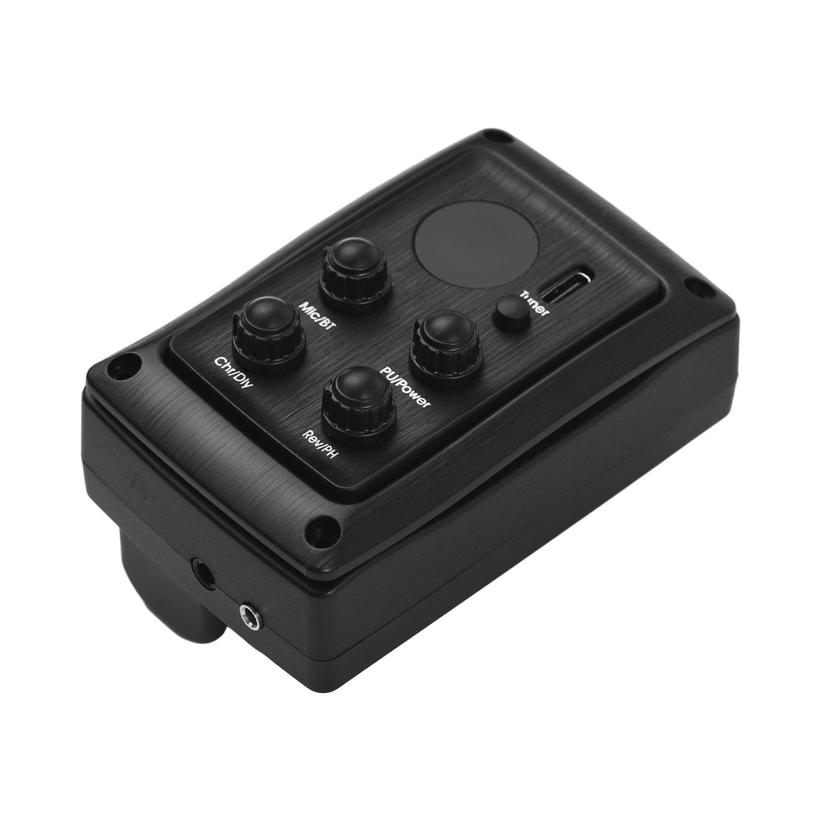 DSP Resonance Sound Pickup Guitar Resonant Pickup for Guitar with External Microphone Anti-Howling black