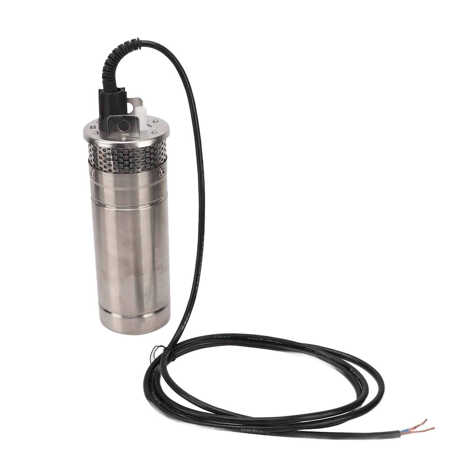Submersible Deep Well Pump High Flow Solar Energy Stainless Steel Body Red Copper Coil Water Pump