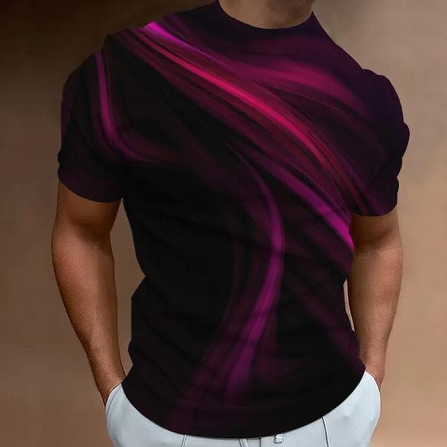 T-Shirts For Men Casual 3D Abstract Print Short Sleeve Tops Fashion O-neck Prints Graph Tees Y2k Oversized Men's Clothing Tshirt 3XL