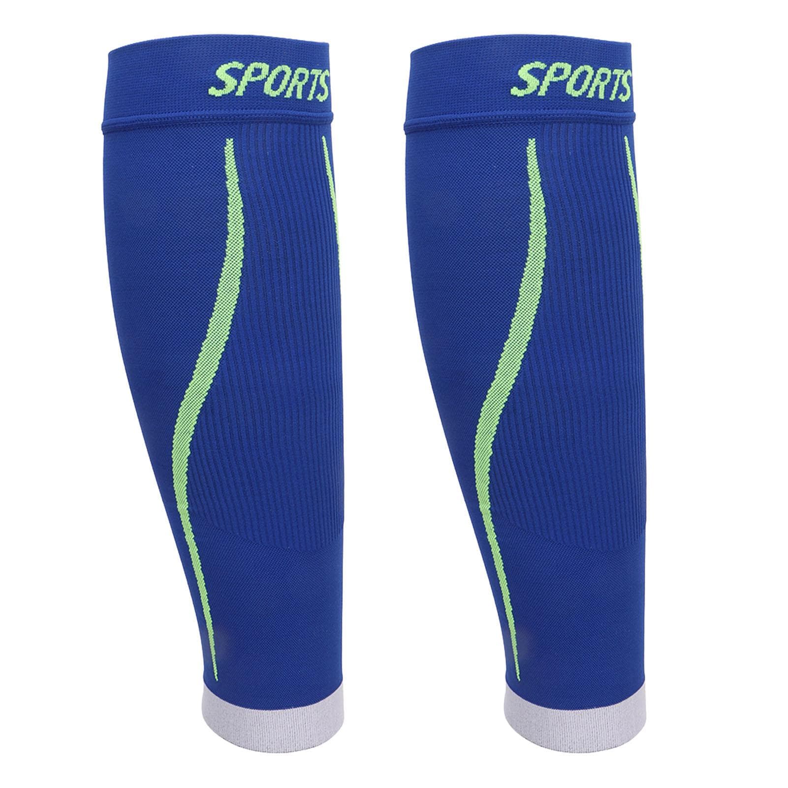Calf Compression Sleeves Footless Leg Compression Sleeve Splint for Sports Running Dark Blue XXL XXL