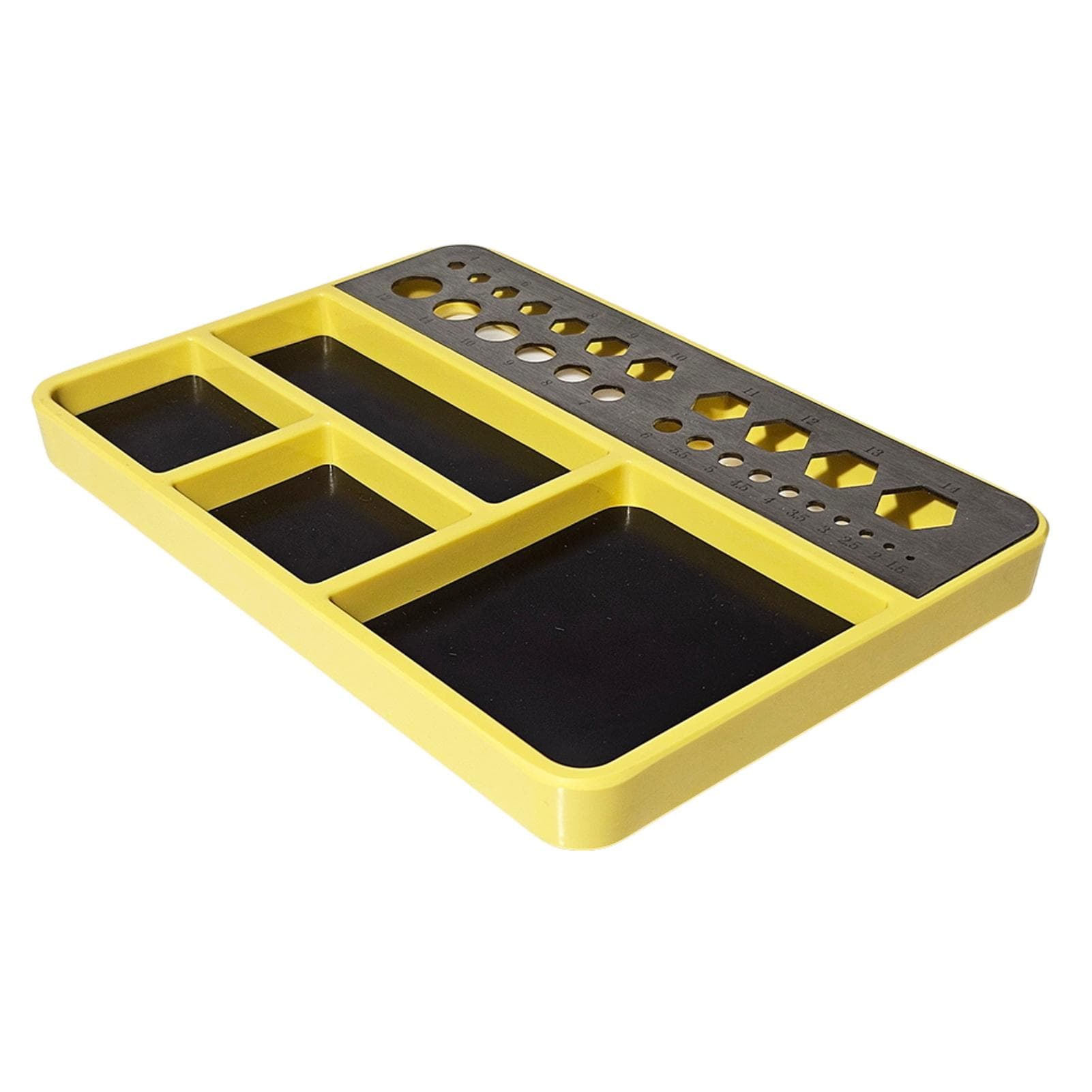 Magnetic Parts Tray RC Repair Screw Socket Organizer Durable Large Space for Round and Hexagonal 0 yellow