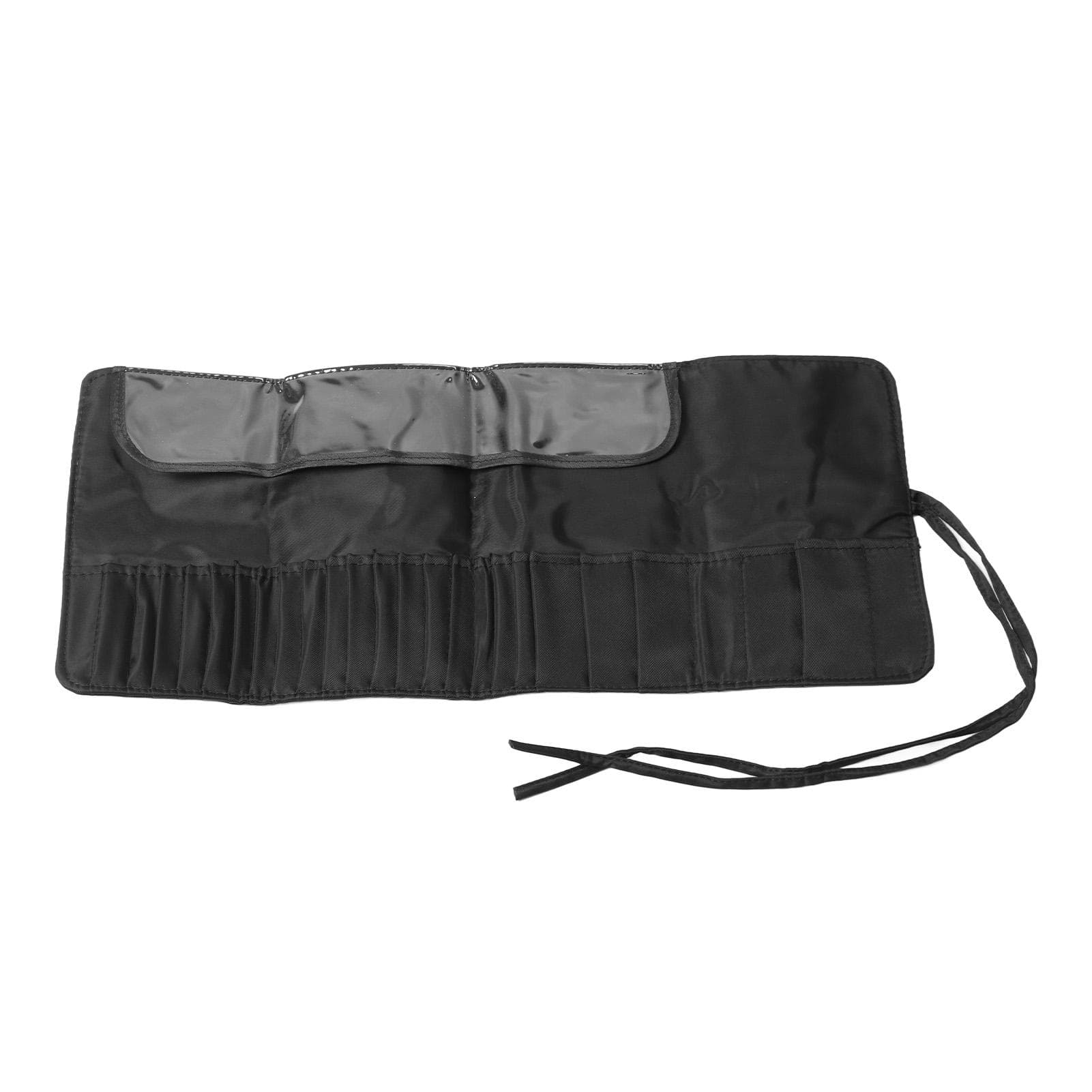 Makeup Brush Case 26 Holes Cosmetic Tool Storage Bag Black Large Capacity Waterproof Travel Makeup