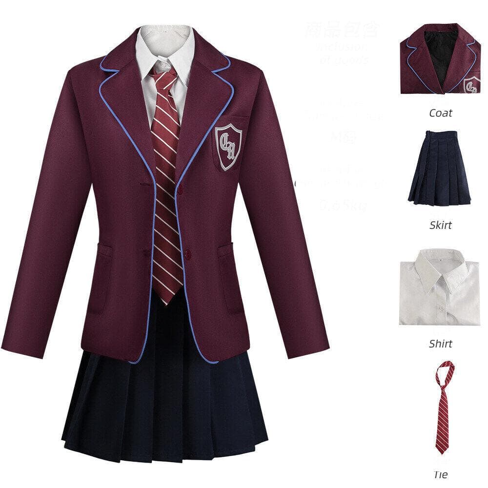 Matilda The Musical Cosplay Costume Kids Girls Matilda School Uniform Full Suits British Style Jk Dress Sets Halloween Role Playing Costumes For Women XXXL