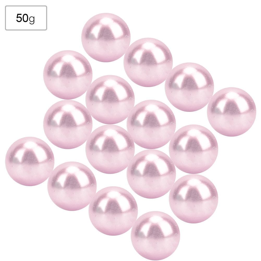 50G Non Porous Imitation Pearls Decoration HairSupplies Jewelry Accessories 6mm(Neutral Pink)