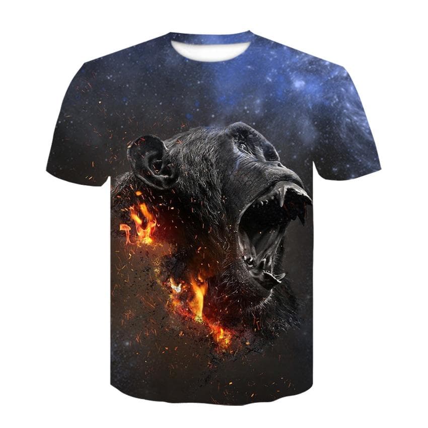 3D Fashion Funny Monkey Graphic t shirts Summer Casual Animal Pattern Men's t-shirt New Hip Hop Print Short Sleeve t-shirts Tops XXXXL