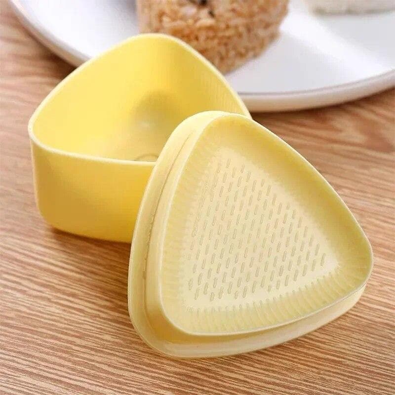 Sushi Mold Sushi Maker Onigiri Rice Ball Food Press Triangular Sushi Maker Mold Japanese Bento Kitchen Gadget Sets yellow