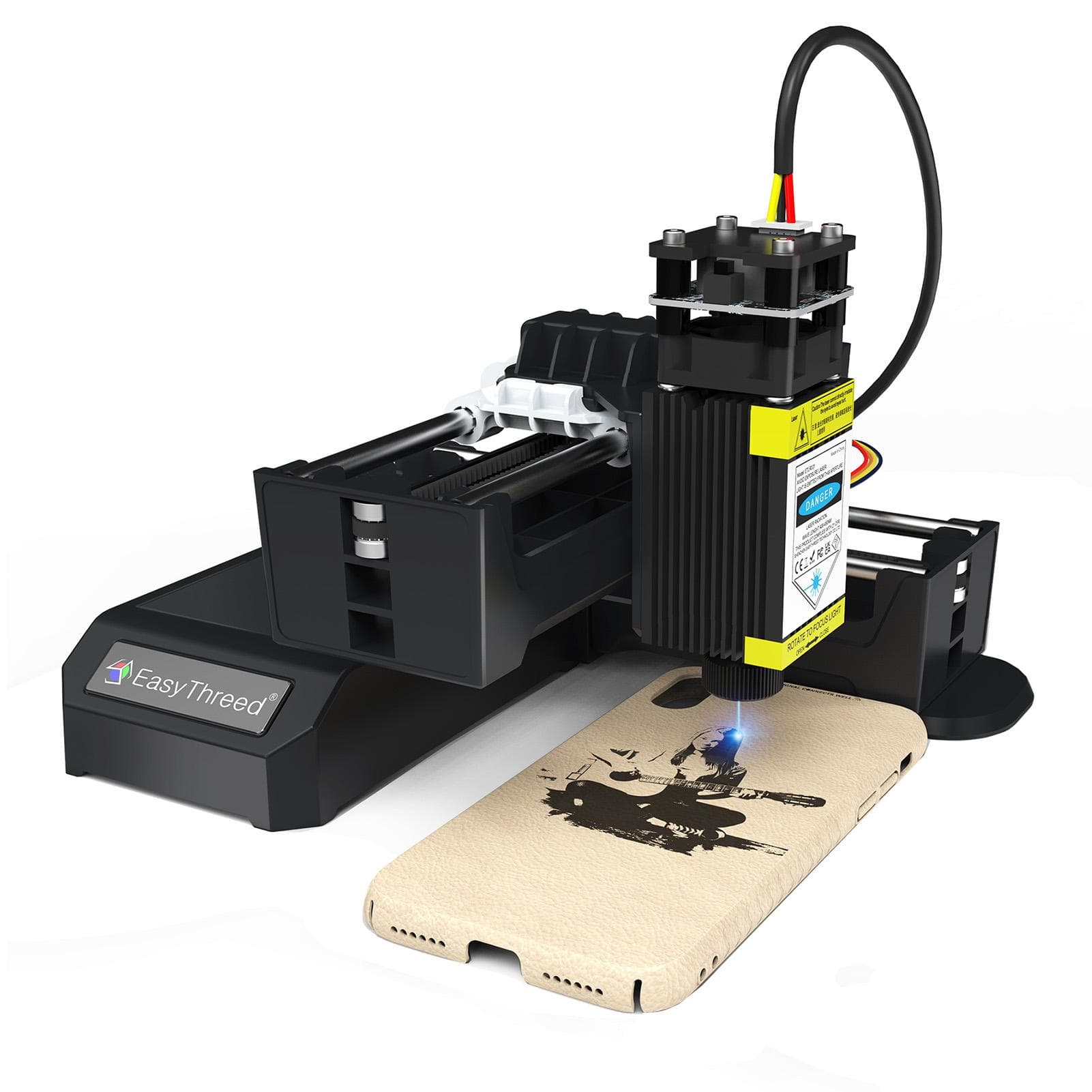 Easythreed ETLR001 Mini Laser Engraver 0.5W Blue Laser Power APP Wireless Control BT & USB UK black