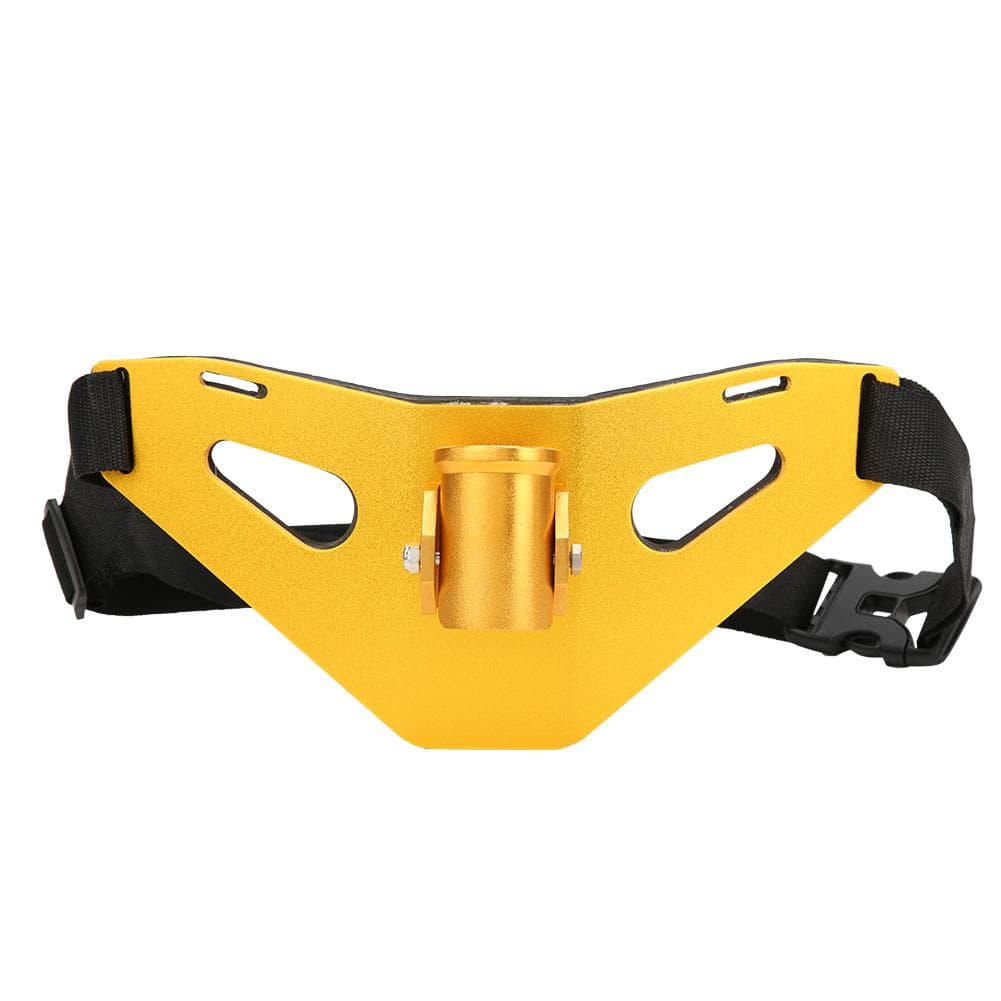 Aluminium Alloy Adjustable Fishing Fighting Belt Stand Up Gimbal Padded Fish Rod Holder(golden )