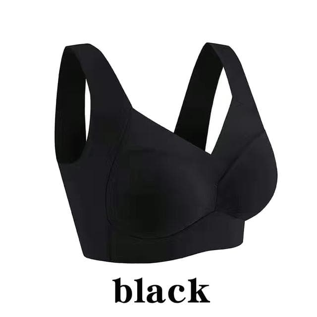 Sexy Top Seamless Bra Plus Size Backless Bras Push Up Women Wireless Bralette Woman Underwear Sports Unwired Bra Without Frame XXXL(70-85kg) black