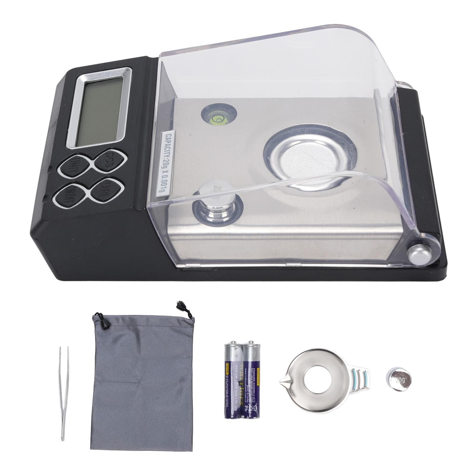 20g Digital Milligram Scale 0.001 High Accuracy Pocket Jewelry Scale Electronic Balance with 10g