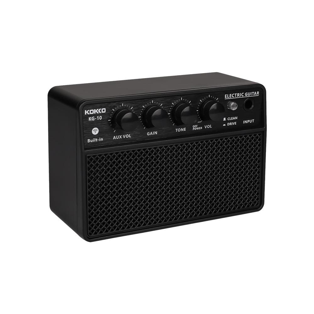 KOKKO 10W Small Electric Guitar Amp Mini Portable Guitar Practice Speaker for Daily Practice Street black