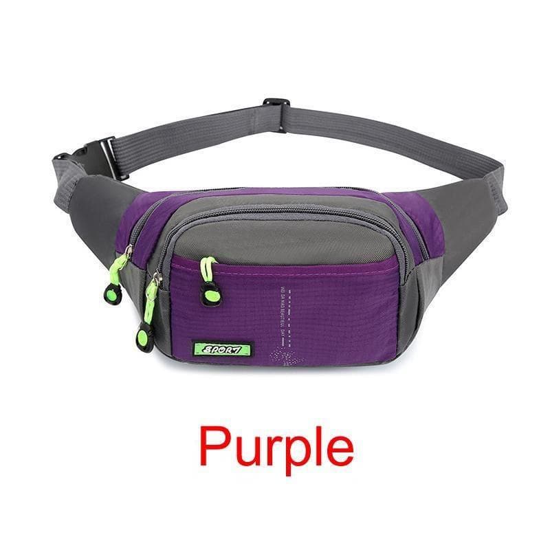 Men's Waist Bag Canvas Bag Large Capacity Water Ripple 7 Color Chest Bag Sports Phone Bags Fashion Multi-functional Outdoor Waterproof Bum Bag One Size purple