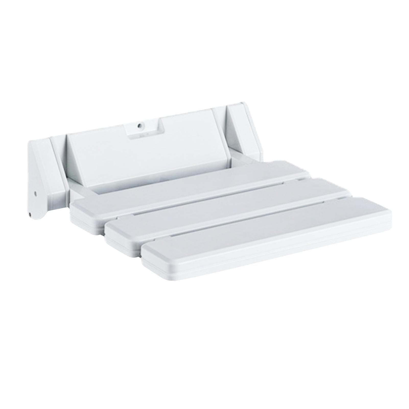 Wall Mounted Bathroom Foldable Stool 330 Lbs Bearing Weight Non-slip Folding Shower Seat Entryway Type 1 white