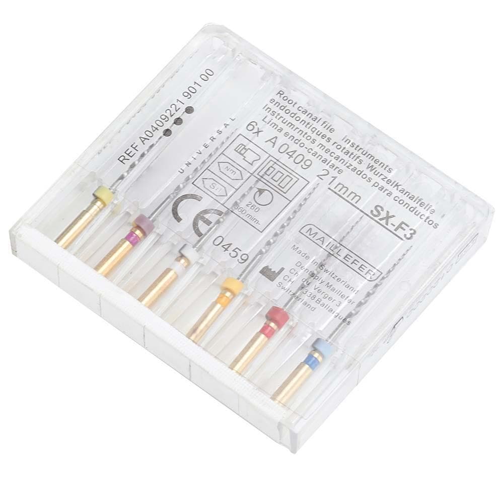 6Pcs Professional Dental Root Canal Niti File Endodontic Needles Dental Instrument SX F3 (21mm)