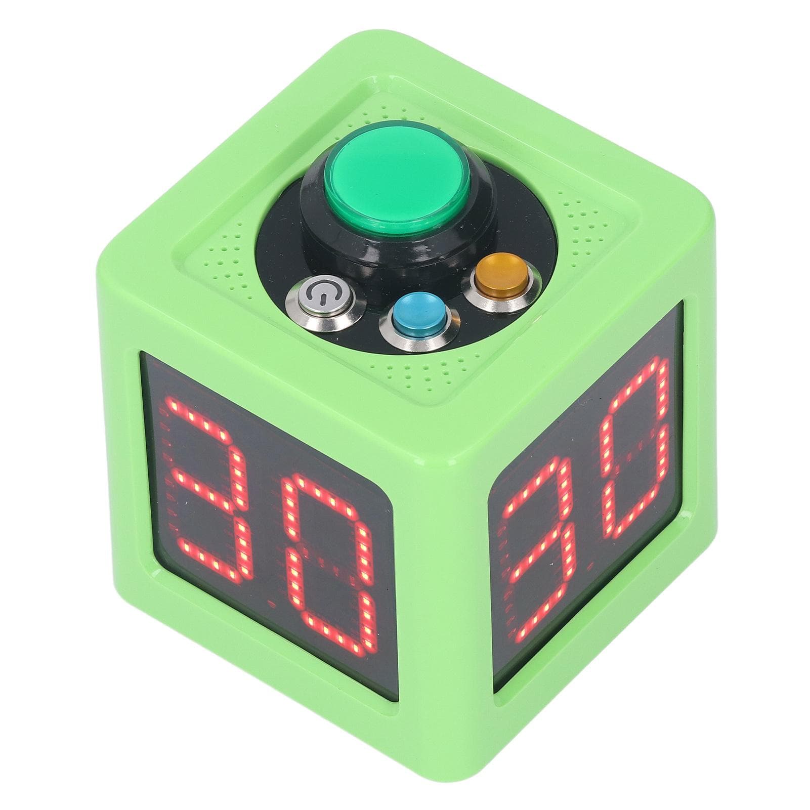 Cube Timer 1.4in 4 Sided Digital Shot Countdown Stopwatch for Private Poker Chess Casinos Green green