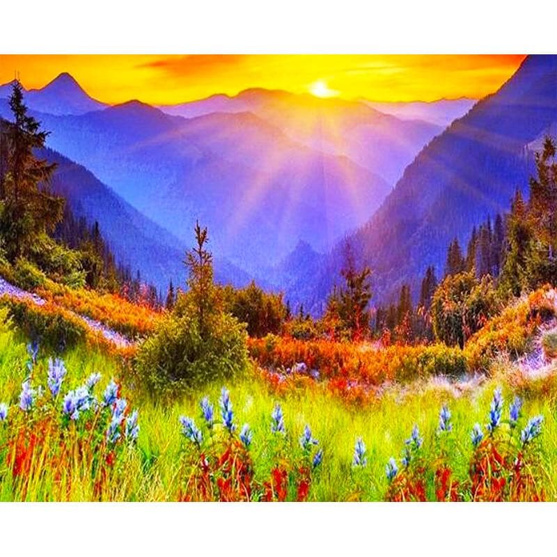 5D DIY Diamond Painting Sunset scenery Embroidery Cross Stitch Rhinestone Mosaic Home Decor 20X30CM