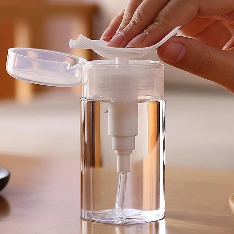 1 Piece Classic Style Portable Travel Cosmetic Organizer with Dispenser - Clear Cosmetic Storage Container, Durable PE/PP Material