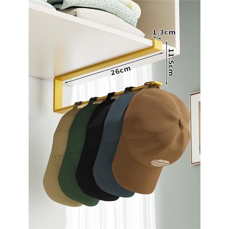 1pc Baseball Cap Holder Rack, Can Hold Up To 6 Caps, Suitable For Home And Wardrobe Cap Storage, Ideal For Household Use And Closet Cap Organizer Golden - 1pc multicolour