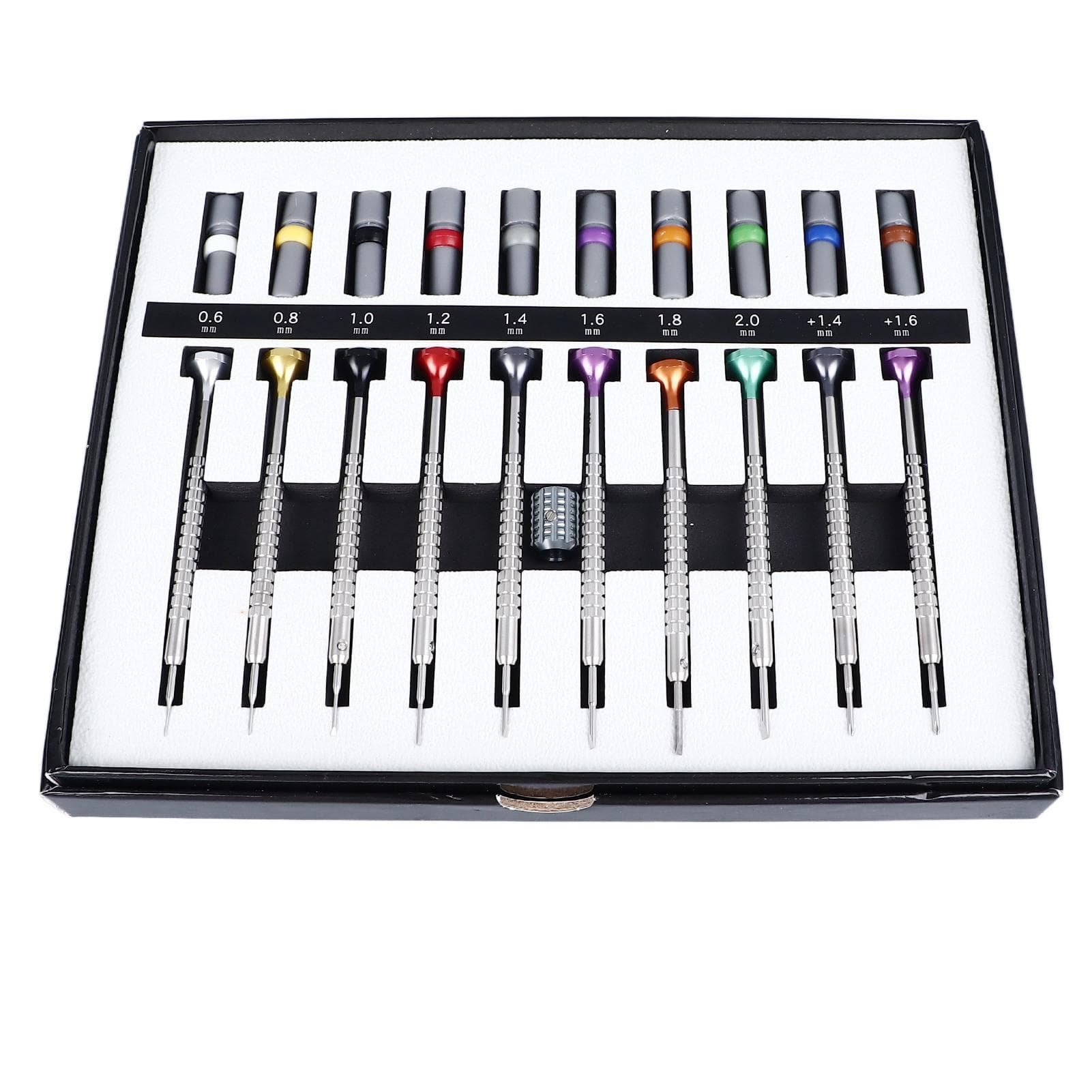 Watch Repair Screwdriver Set 0.6?2.0mm Color Coded Replaceable Heads Micro Precision Screwdriver