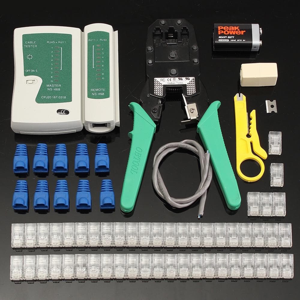 Ethernet LAN Kit Cable Fine Quality Crimper Crimping Tool Wire Stripper RJ45 Cable Tester