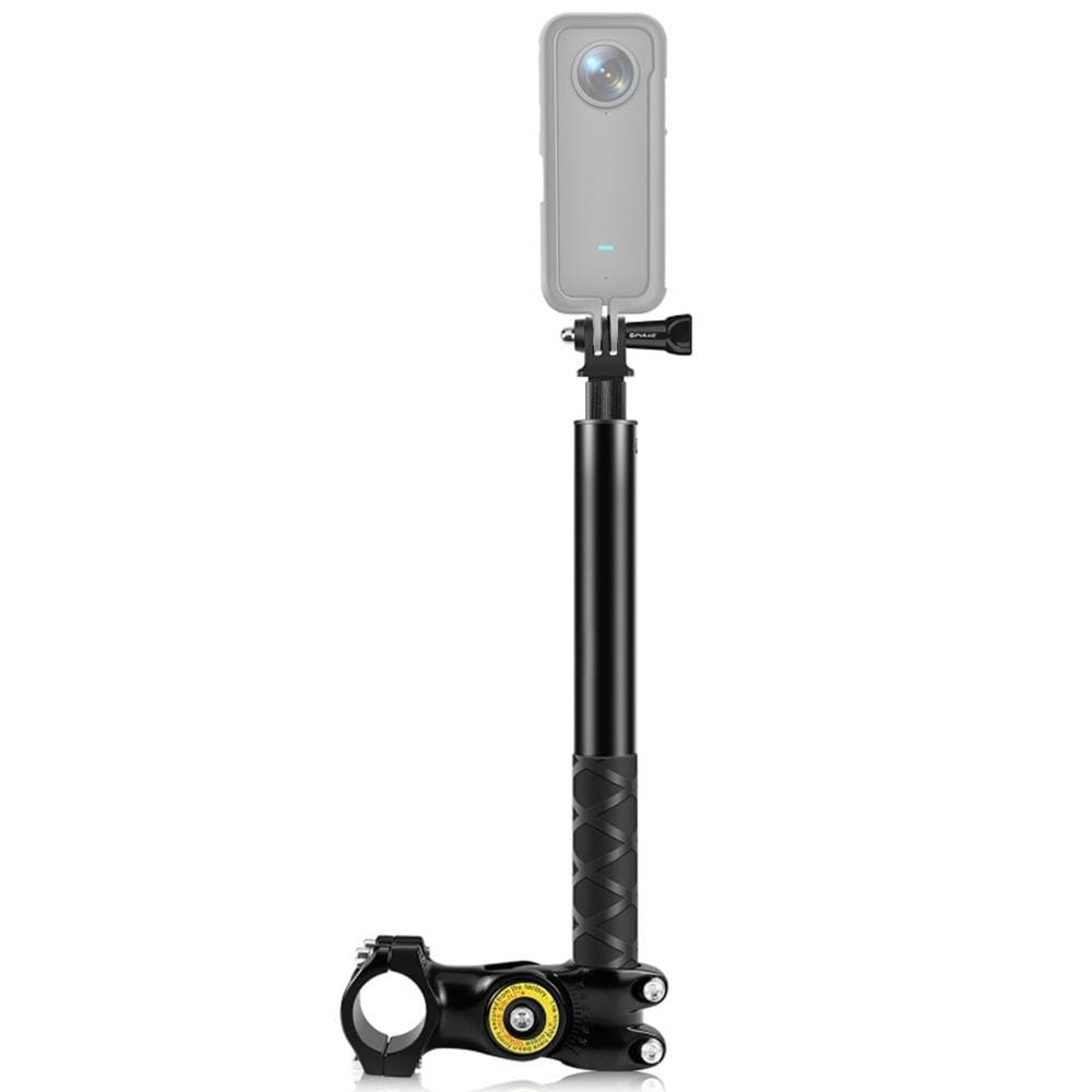 PULUZ PU817 Motorcycle Bike Selfie Stick Handlebar Mount Camera Bracket 27.9cm113.5cm Adjustable black