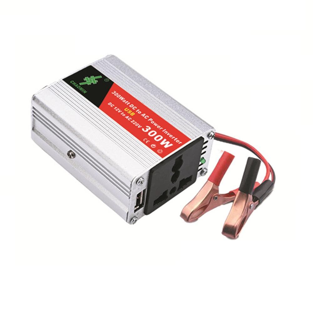 Portable Inverter Car Power Inverters DC12Volt To AC220Volt Transformer 300W Car Power Converter with Battery Clip