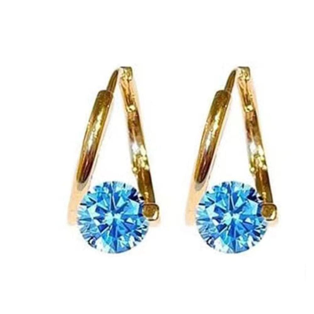 For Weight Loss Lymphatic Magnetotherapy Earrings Lymphatic Drainage Ear Stud  For Women G-blue