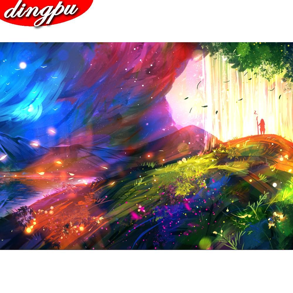 DINGPU 5D Diamond Painting Full Round Drill DIY Diamond Embroidery Cross Stitch Home Decoration 20X30CM