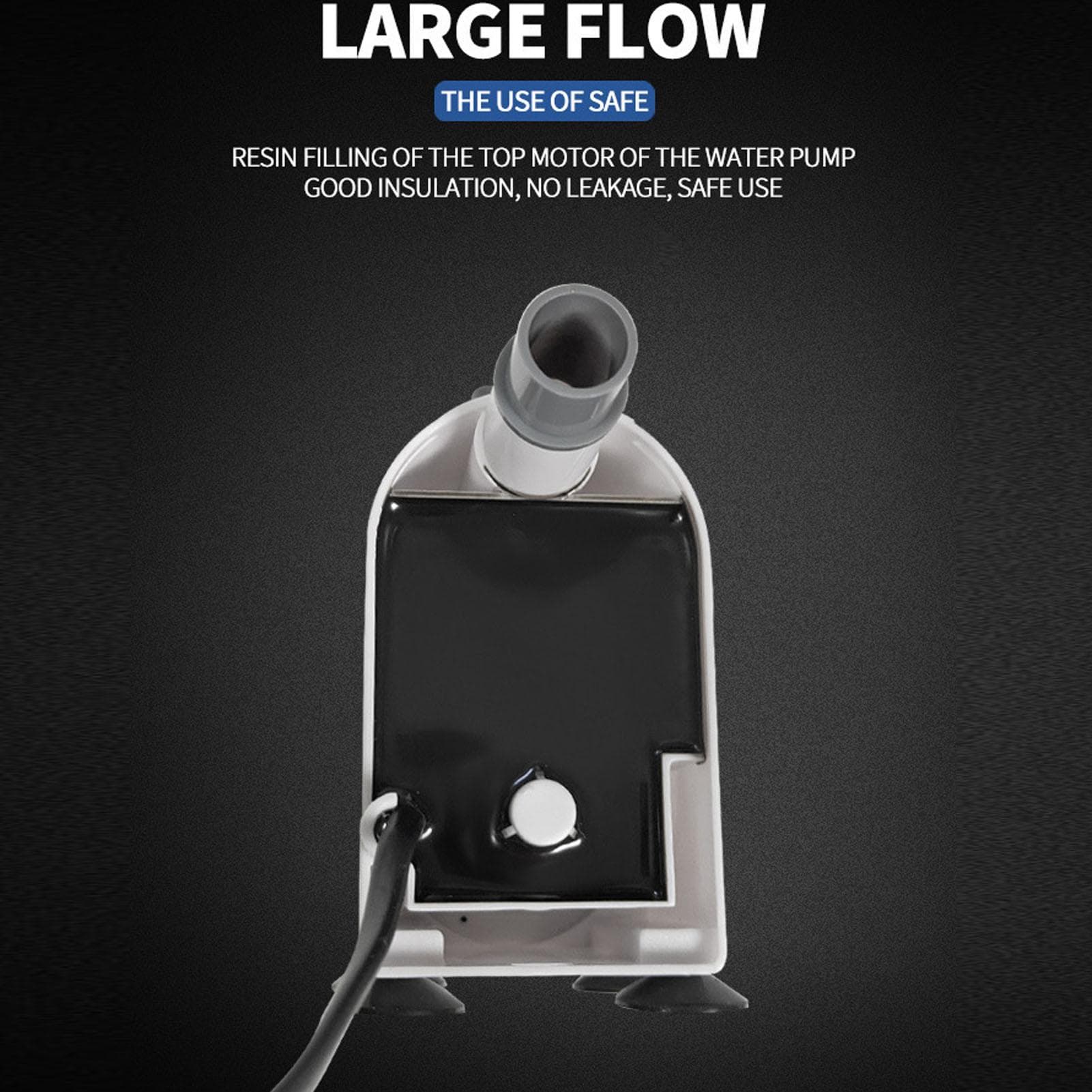Aquarium Filter Pump 3 in 1 Quiet Fish Tank Oxygen Aerator Pump Submersible Water Pump with 4