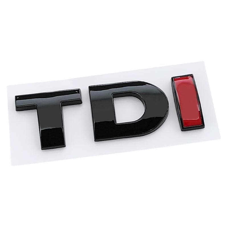 3d ABS Black Logo TDI Emblem Car Trunk Badge Decal For Passat Jetta Touareg Tiguan Touran Golf 4 5 6 Caddy TDI Sticker Accessories 2#