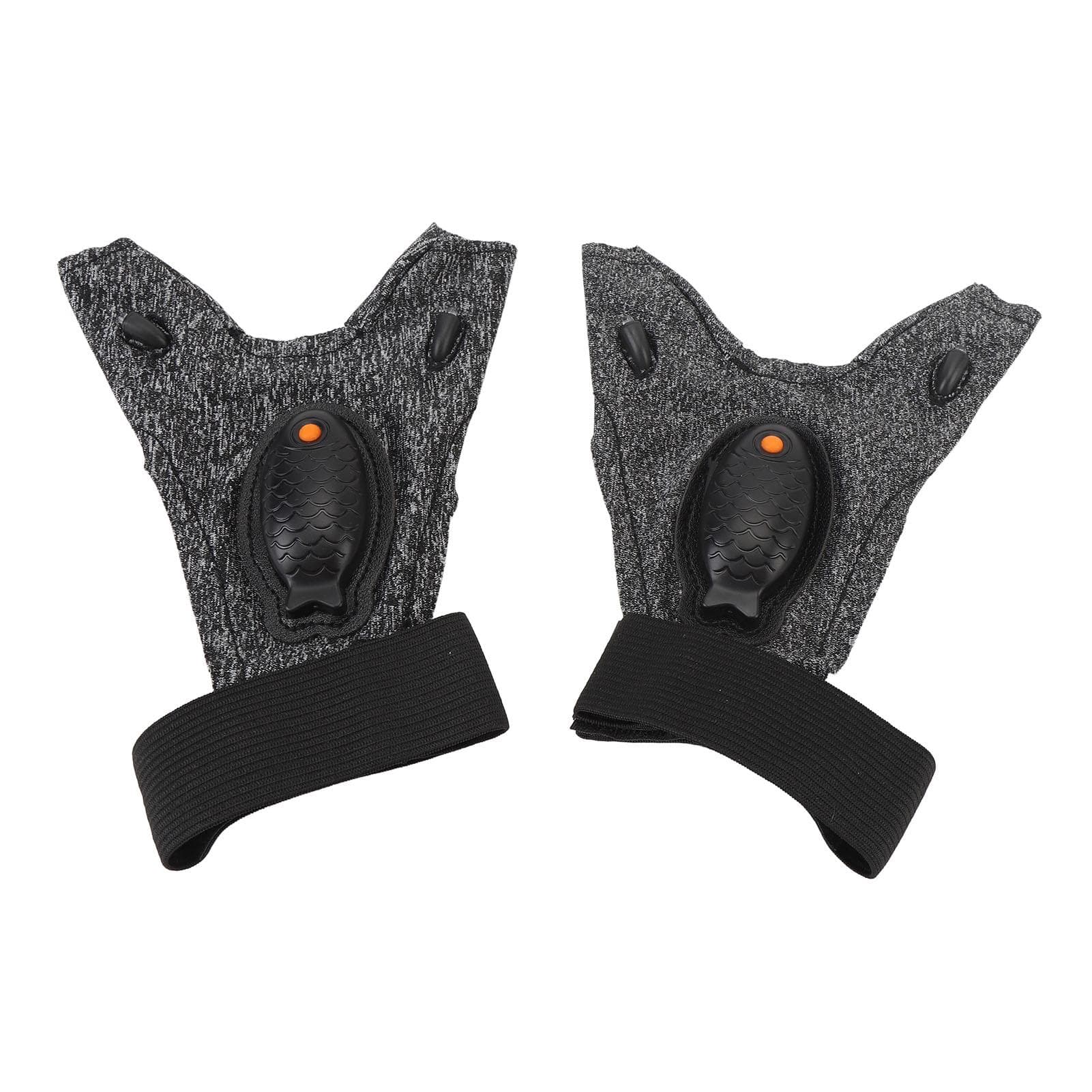 1pair LED Light Fishing Gloves Rechargeable Outdoor Fishing Gloves Adjustable Glowing Gloves for