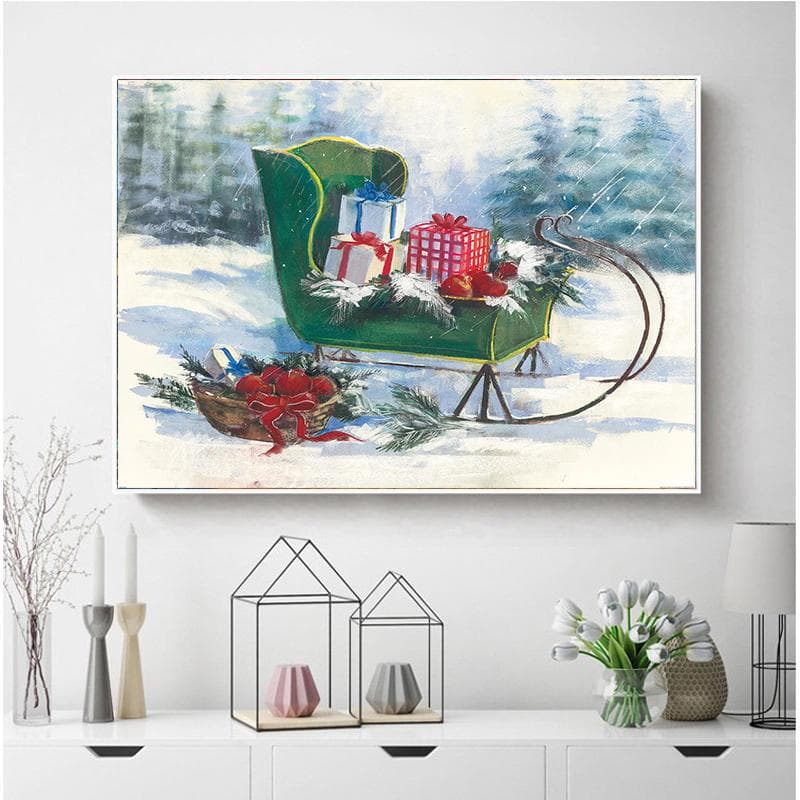 Santa Claus DIY 5D Diamond Painting Full Round Drill Cartoon Snowman Diamond Embroidery Mosaic Resin Christmas Gift Wall Decor Full Square 20X30CM