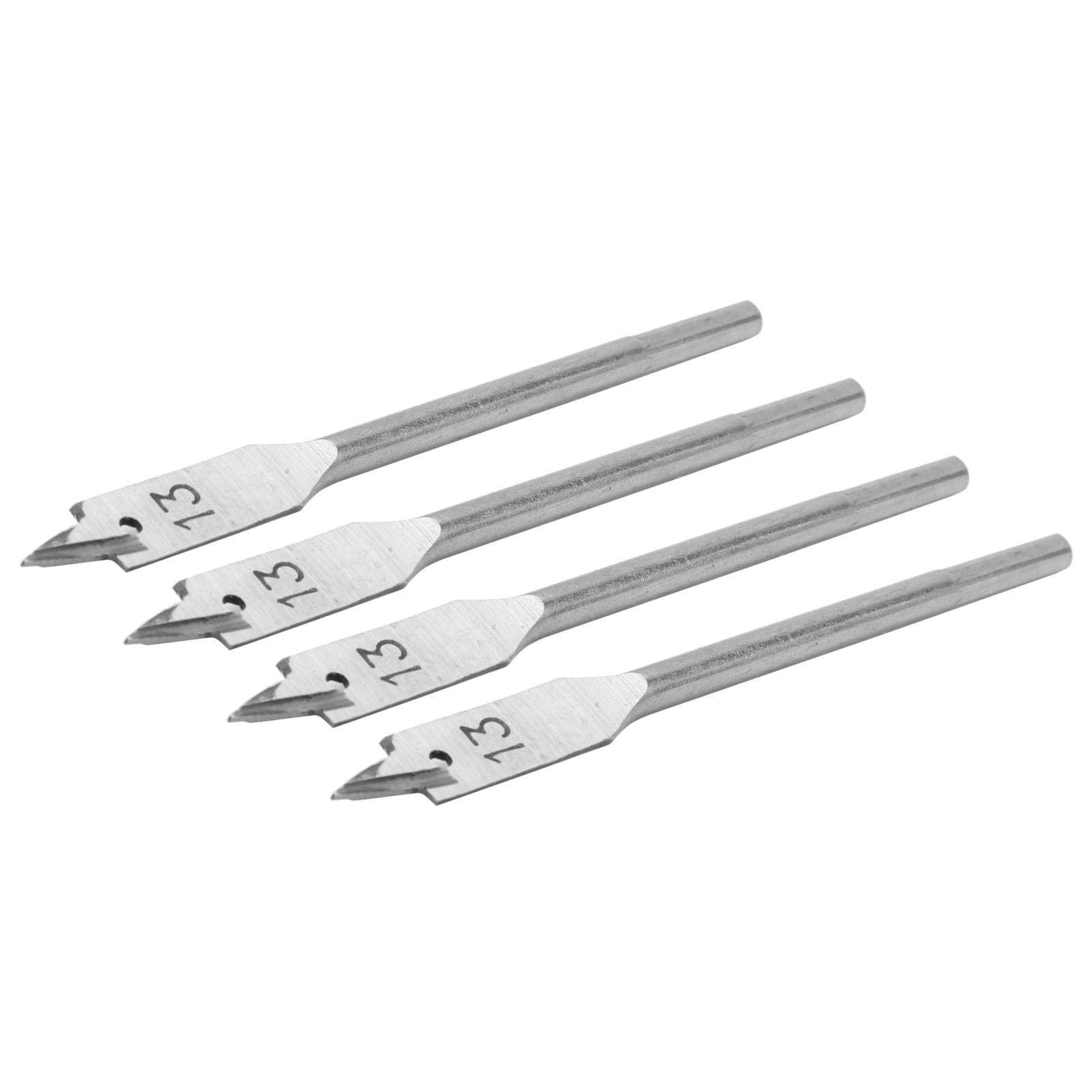 4Pcs Spade Drill Bit Set Paddle Flat Bits HighCarbon Steel Woodworking Hand Tools Hardware 13mm