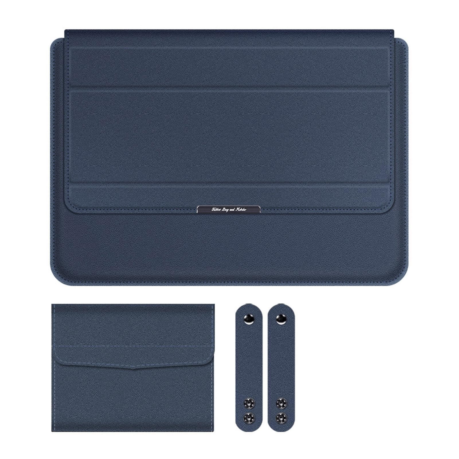 11/12 Inch 3 in1 Laptop Sleeve Case Waterproof PVC Foldable Stand Wrist Rest Protective Notebook for 11-12 royal blue