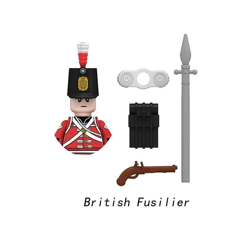 Medieval Napoleonic Wars Military Figure Building Block Prussian British French  Italy Spain Knight Navy Soldier Bricks