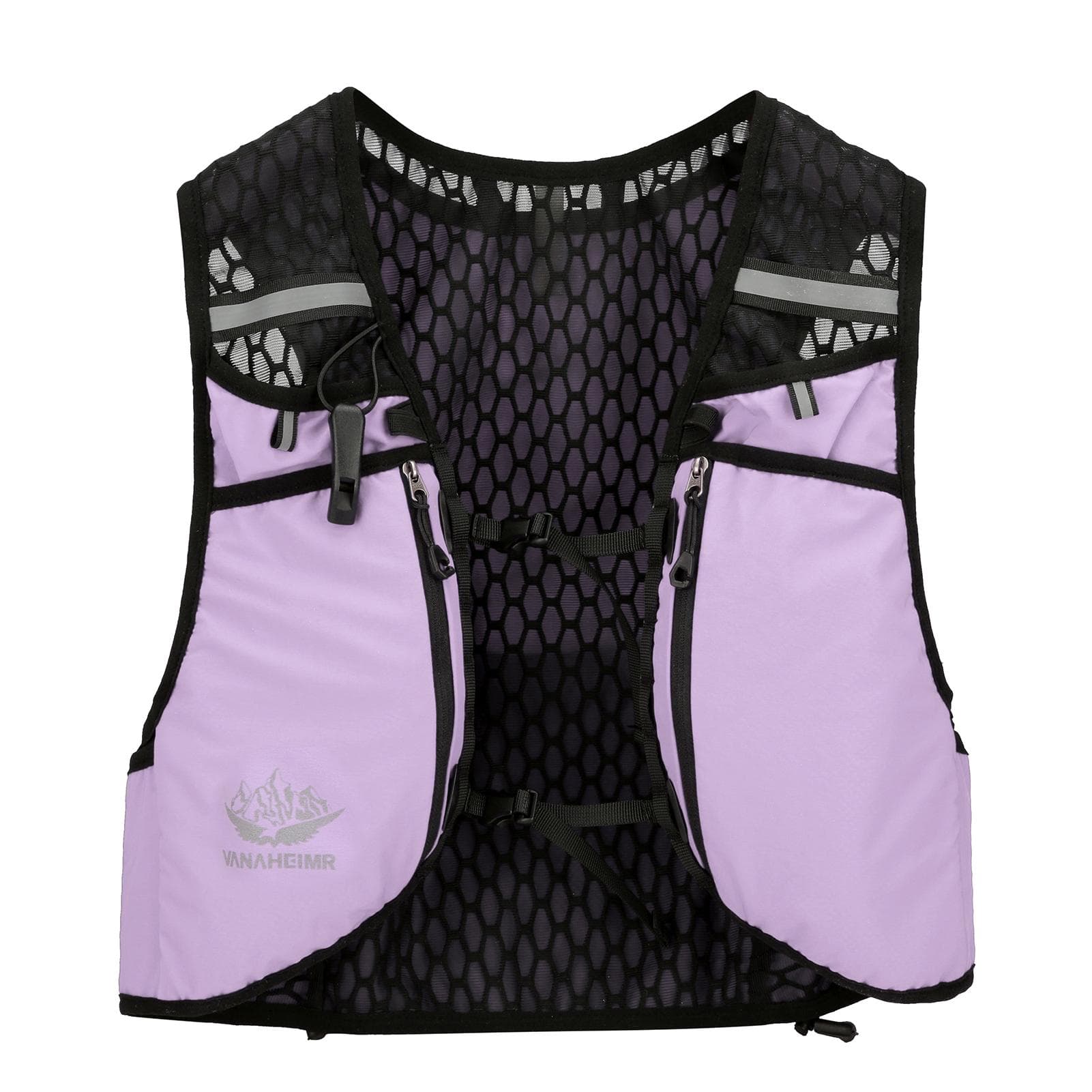 VANAHEIMR Running Vest with Hydration Bag Adjustable Universal Hydration Vest for Women and Men No Water Bag purple