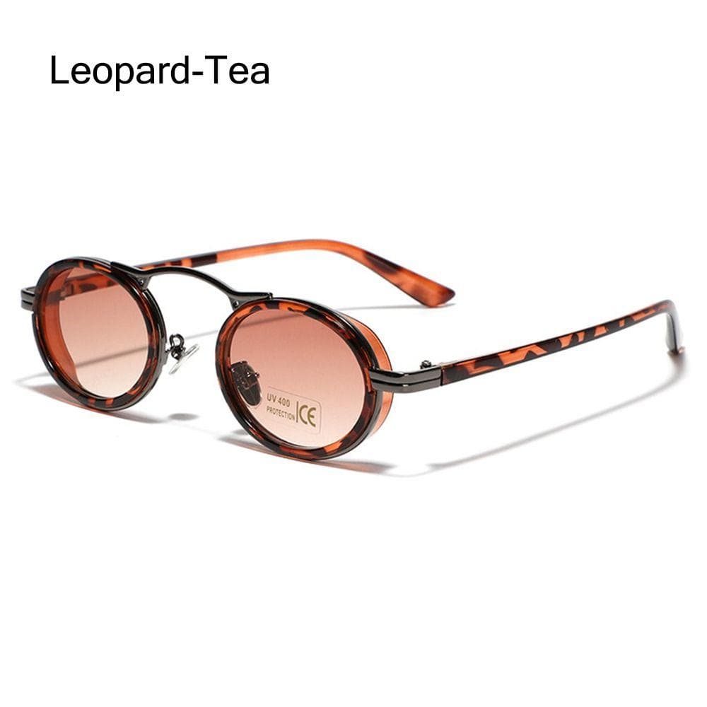 Retro UV400 Sunglasses Punk Style Small Oval Vintage Y2K Sun Glasses Unisex Fashion Eyewear for Women Men