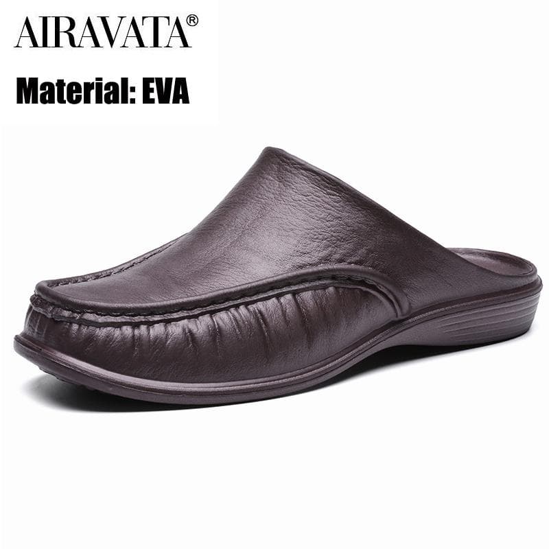 Men EVA Slippers Solid Color Fashion Sandals Leisure Shoes Size 40-47 41 brown