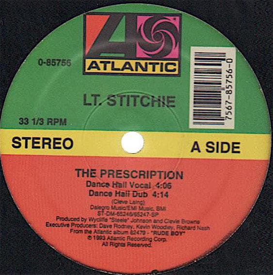 12inch Record LIEUTENANT STITCHIE - The Prescription 085756 Atlantic 1993 US Rap & Hip-Hop/R&B Used