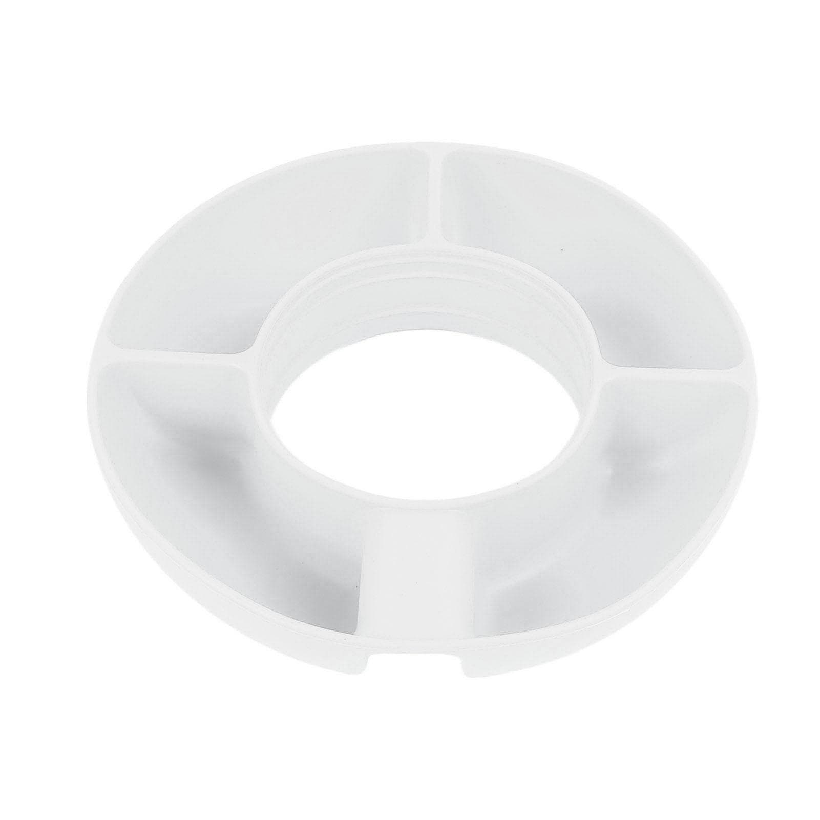 Snack Bowl Silicone Round 4 Compartment Reusable Snack Ring for 40 Oz Cup Watching Movies Playing white