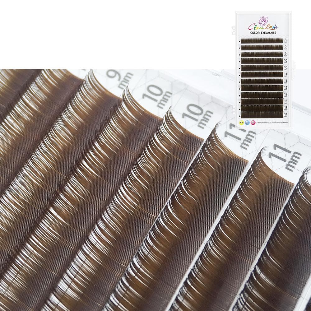 Colored Lashes Literary Morandi Grey Individual Natural False Colorful Eyelash Extension D&0.07mm&8-14mm MIX