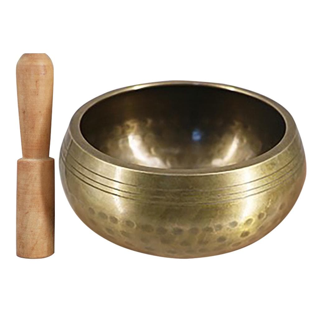 Tibetan Buddhist Singing Bowl Buddha Sound Bowl Musical Instrument for Meditation with Stick Yoga Home Decoration 95mm