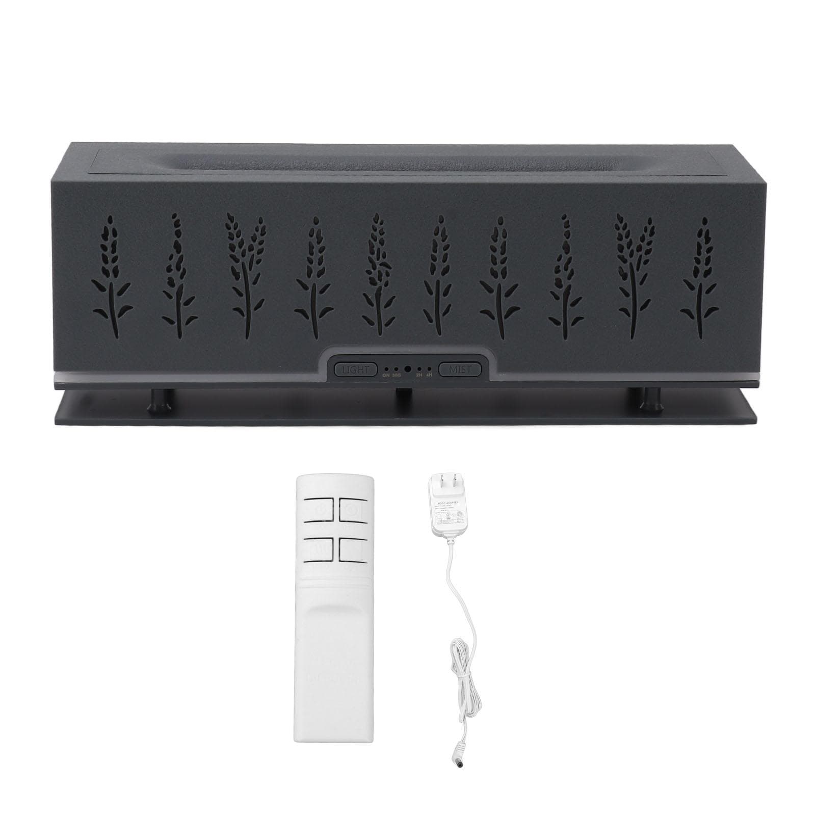 Flame Aroma Diffuser 200ml Capacity Low Noise Relaxing Night Light for Home Office US gray/black