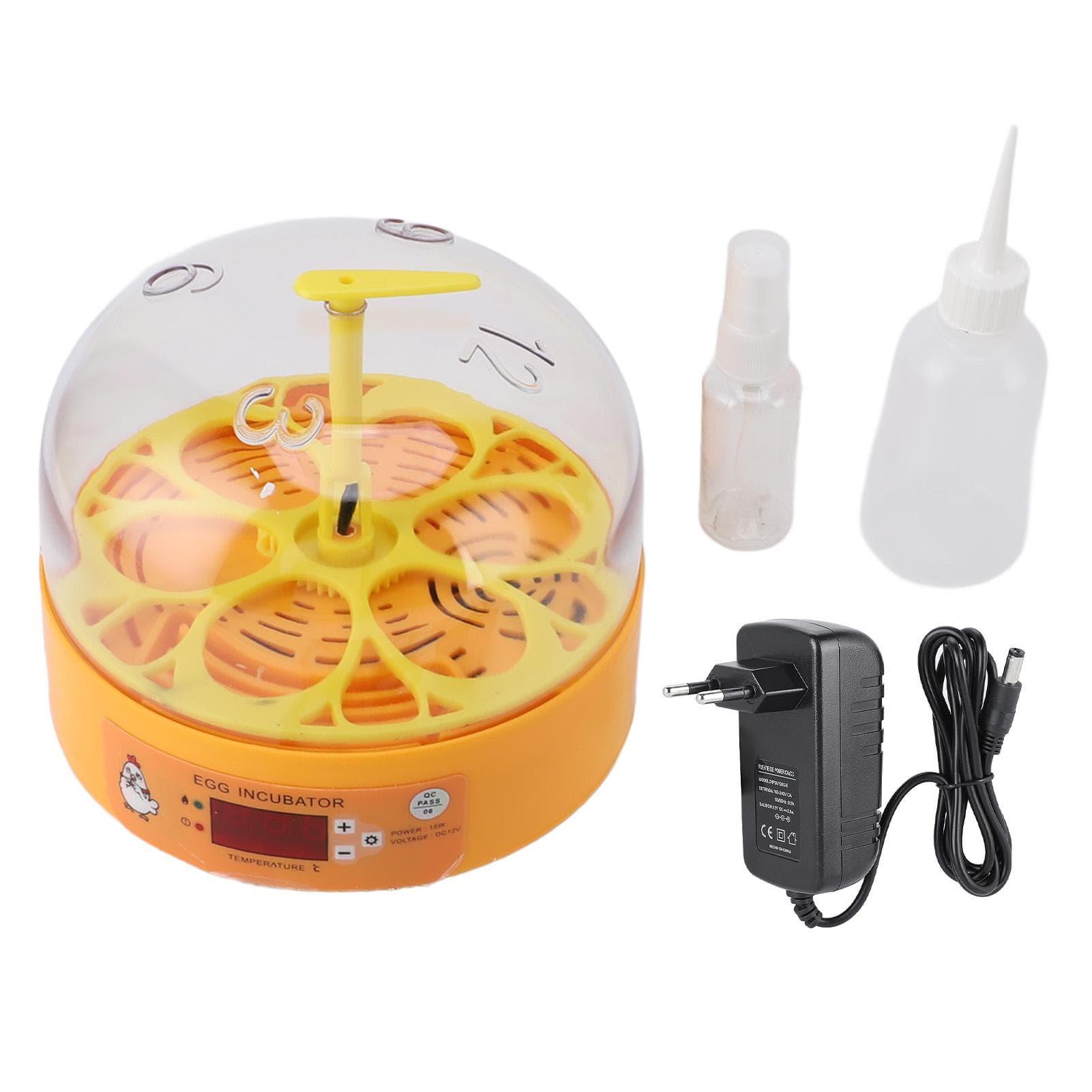 6 Egg Incubator Automatic Egg Turner with Temperature Control Poultry Incubator for Hatching
