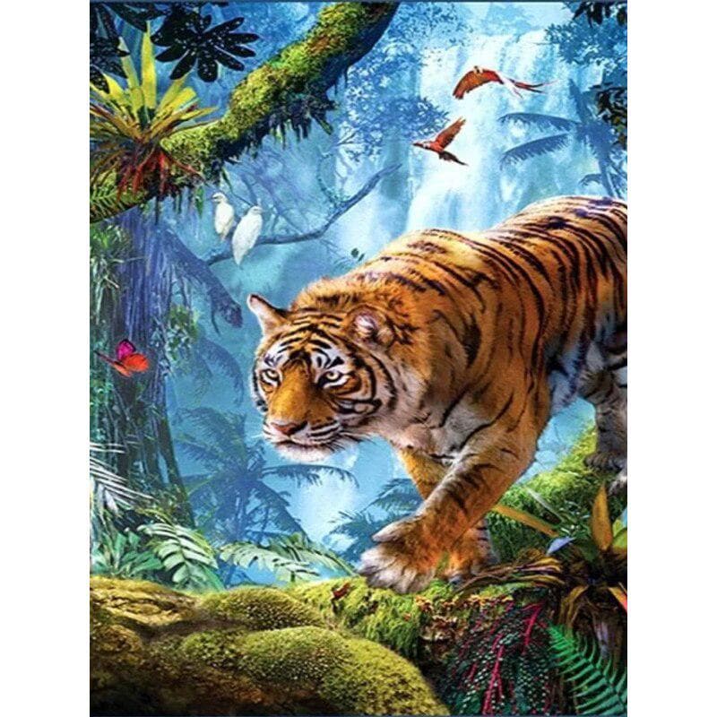 DIY 5D Diamond Painting Mosaic Animal Tigers Handmade Diamond Cross Stitch Diamond Embroidery 20X30CM